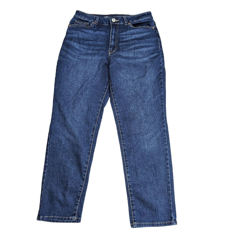 No Boundaries‎ High Rise Straight Jeans Juniors 9 Blue Medium Wash Stretch Denim